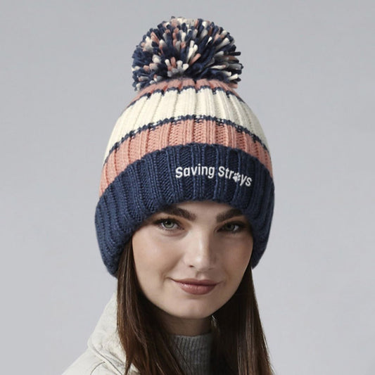 Saving Strays Hygge Striped Beanie