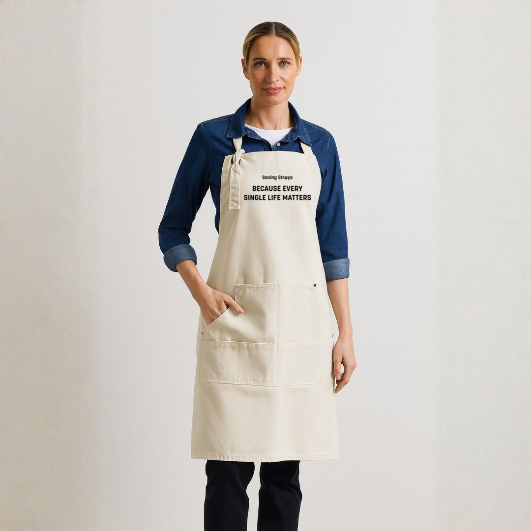 Saving Strays Heavy Cotton Canvas Pocket Apron