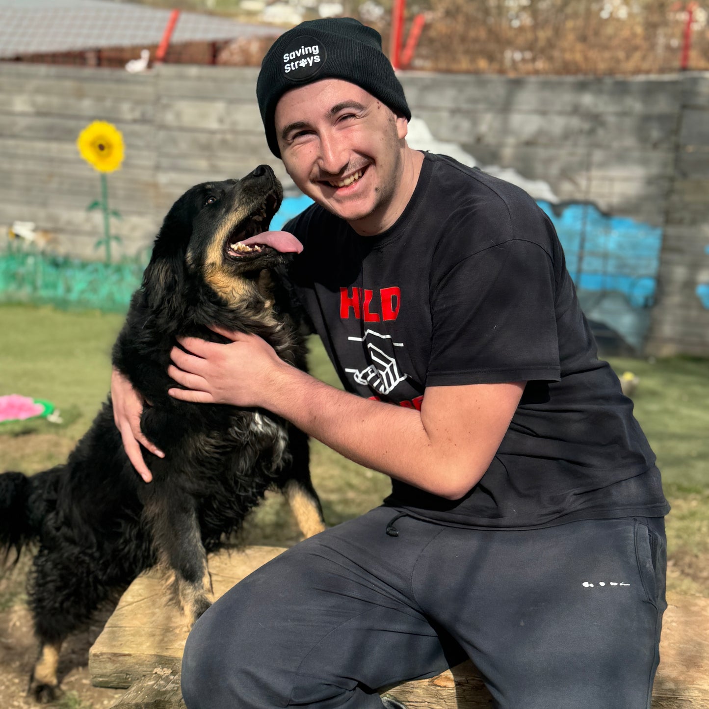 Saving Strays Circular Patch Beanie